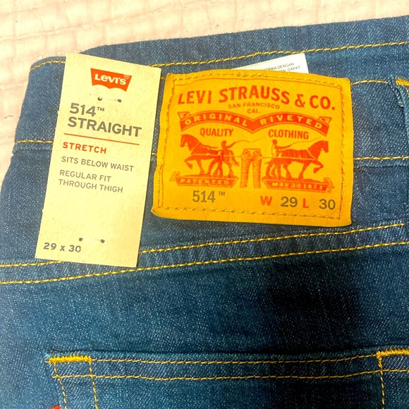 Levi's Other - Men’s 514 straight stretch 29x30 jeans. Brand new, never worn